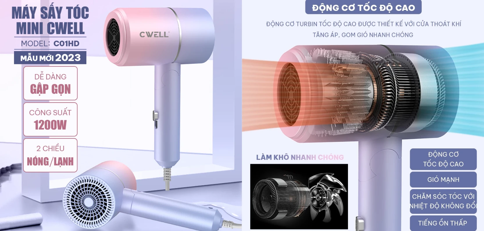 Máy Sấy Tóc CWell C01HD