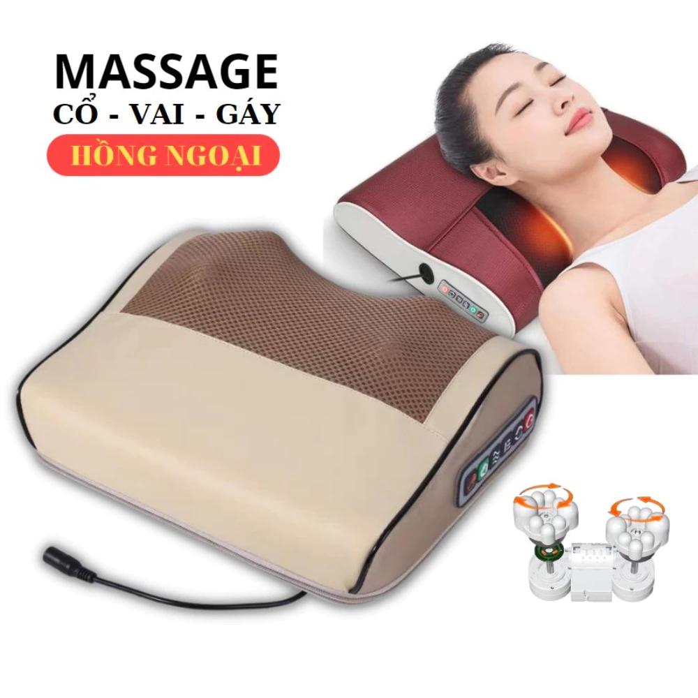 gối massage cổ vai gáy