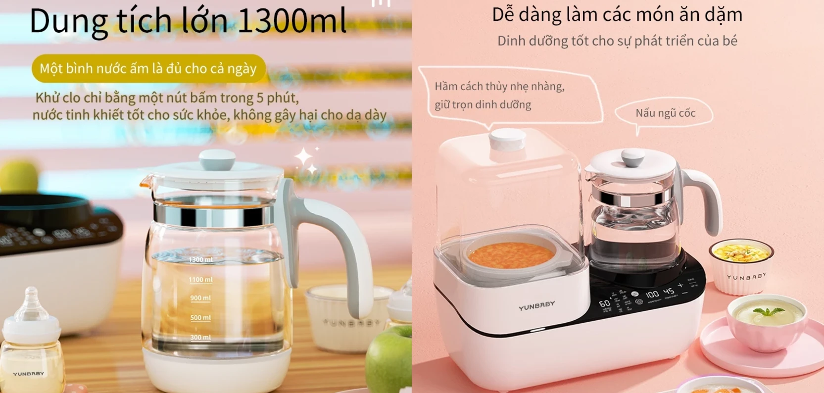 Máy Hâm Sữa Tiệt Trùng Yunbaby X16
