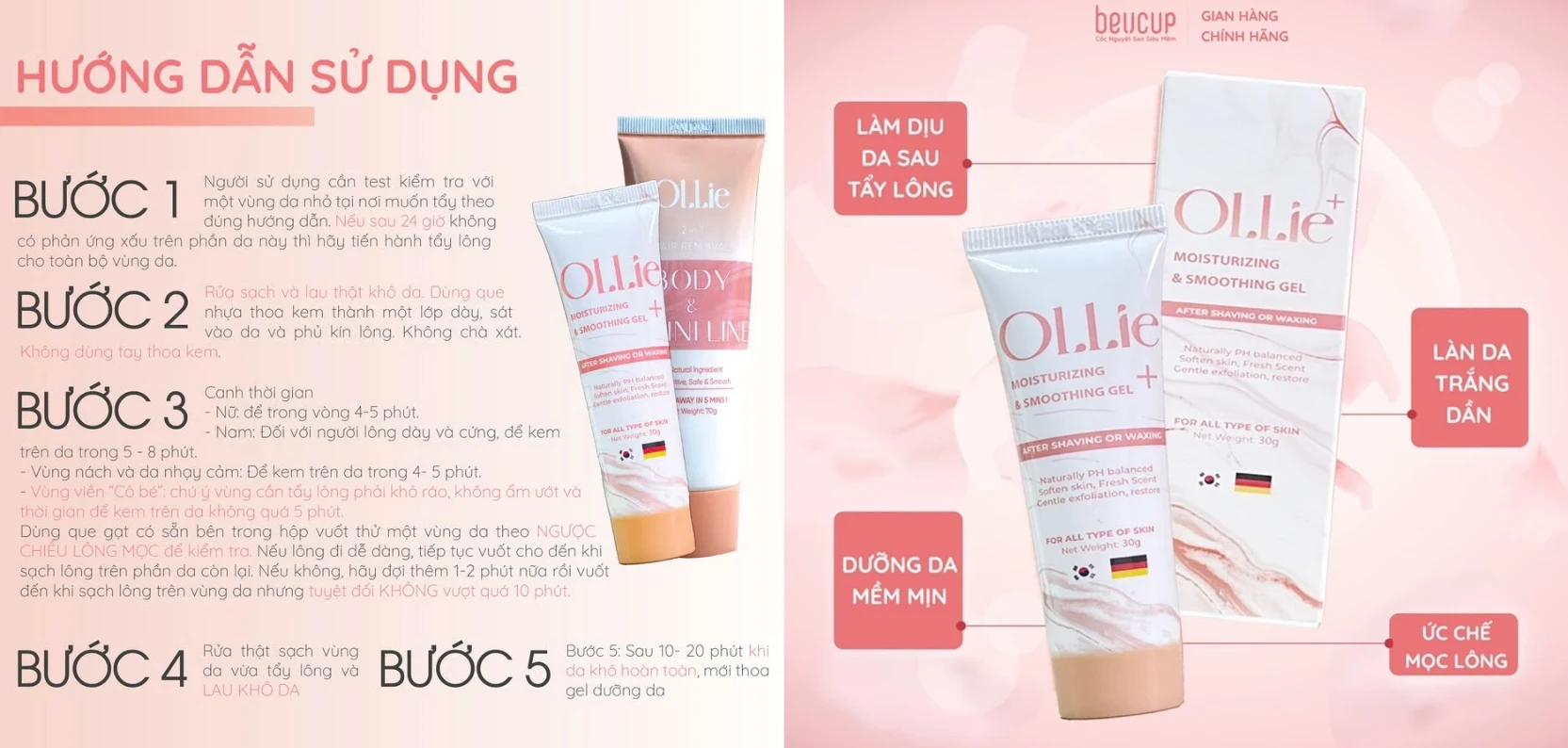 Kem tẩy lông Ollie