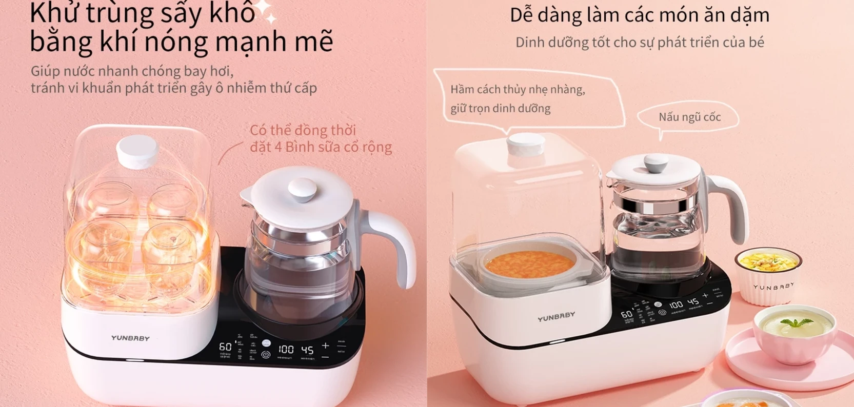 Máy Hâm Sữa Tiệt Trùng Yunbaby X16