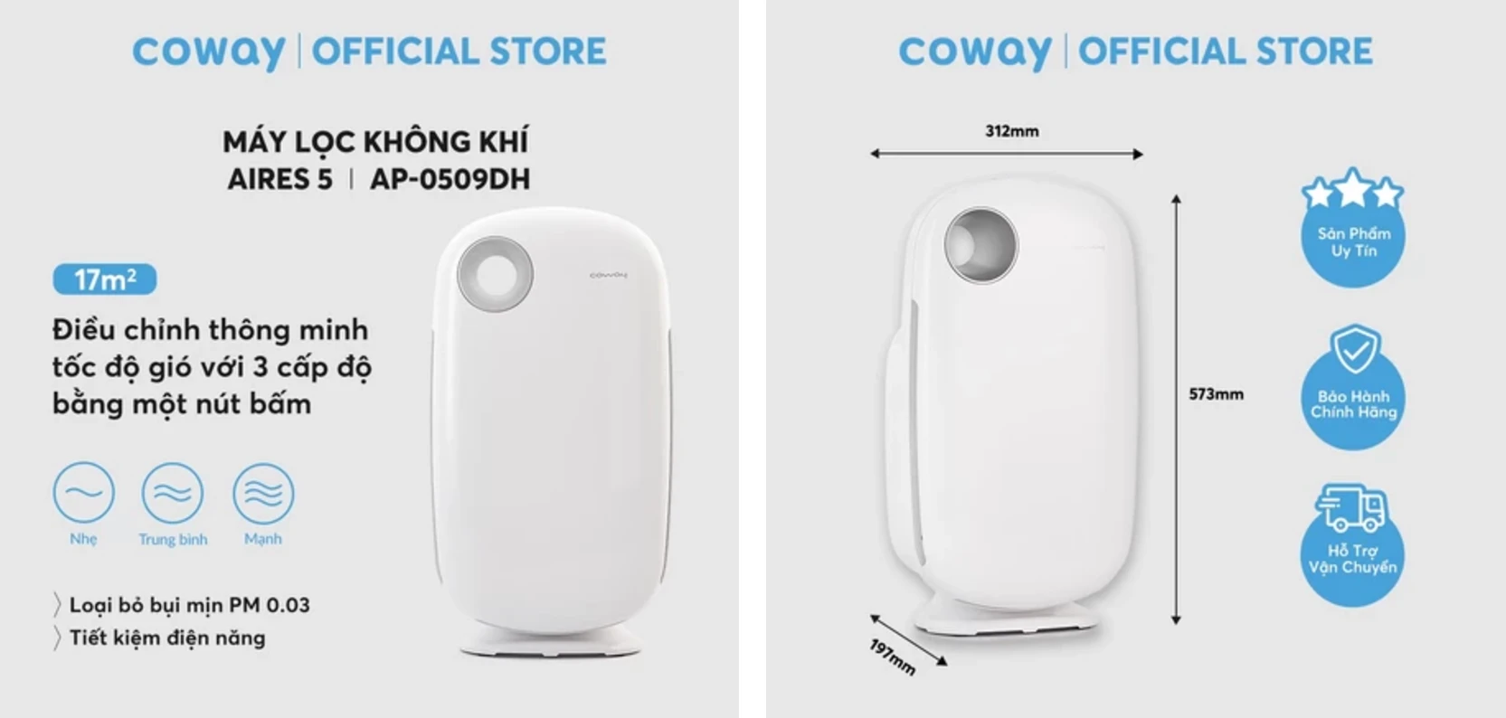 Máy lọc không khí Coway AP-0509DH
