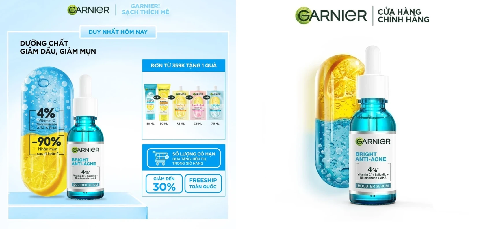 Serum Garnier trị mụn