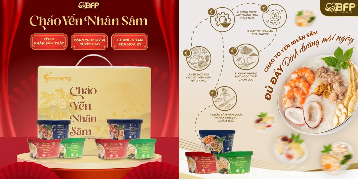 Cháo Yến Nhân Sâm Sấy Thăng Hoa