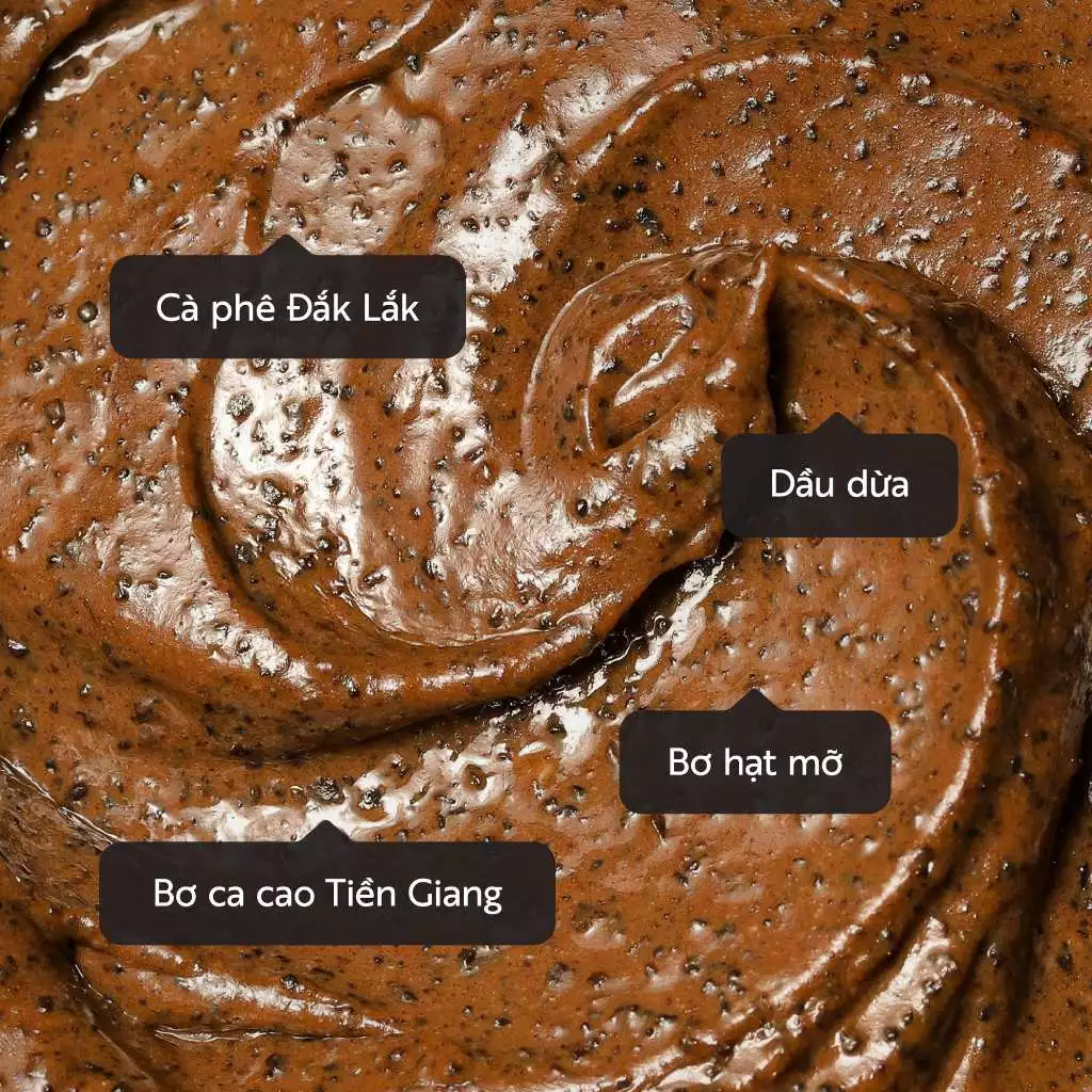 Tẩy da chết cơ thể cà phê Đắk Lắk Cocoon