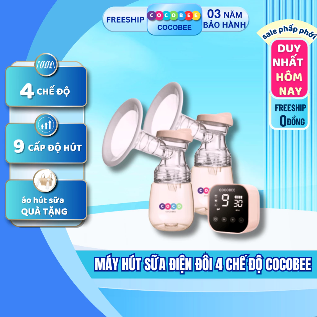 Máy hút sữa điện đôi COCOBEE cầm tay