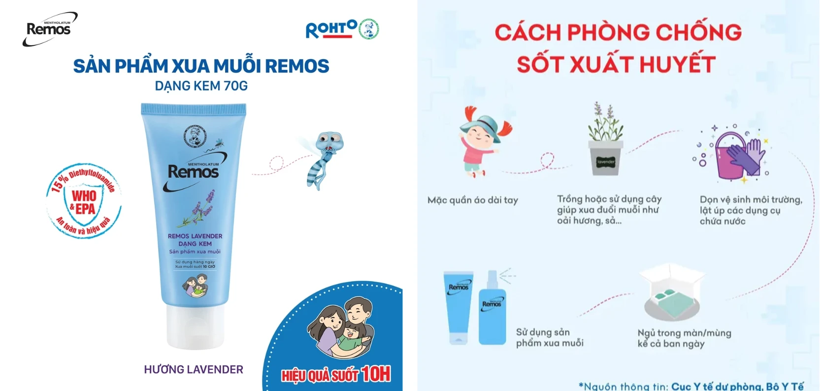 Kem chống muỗi Rohto Metholatum Remos
