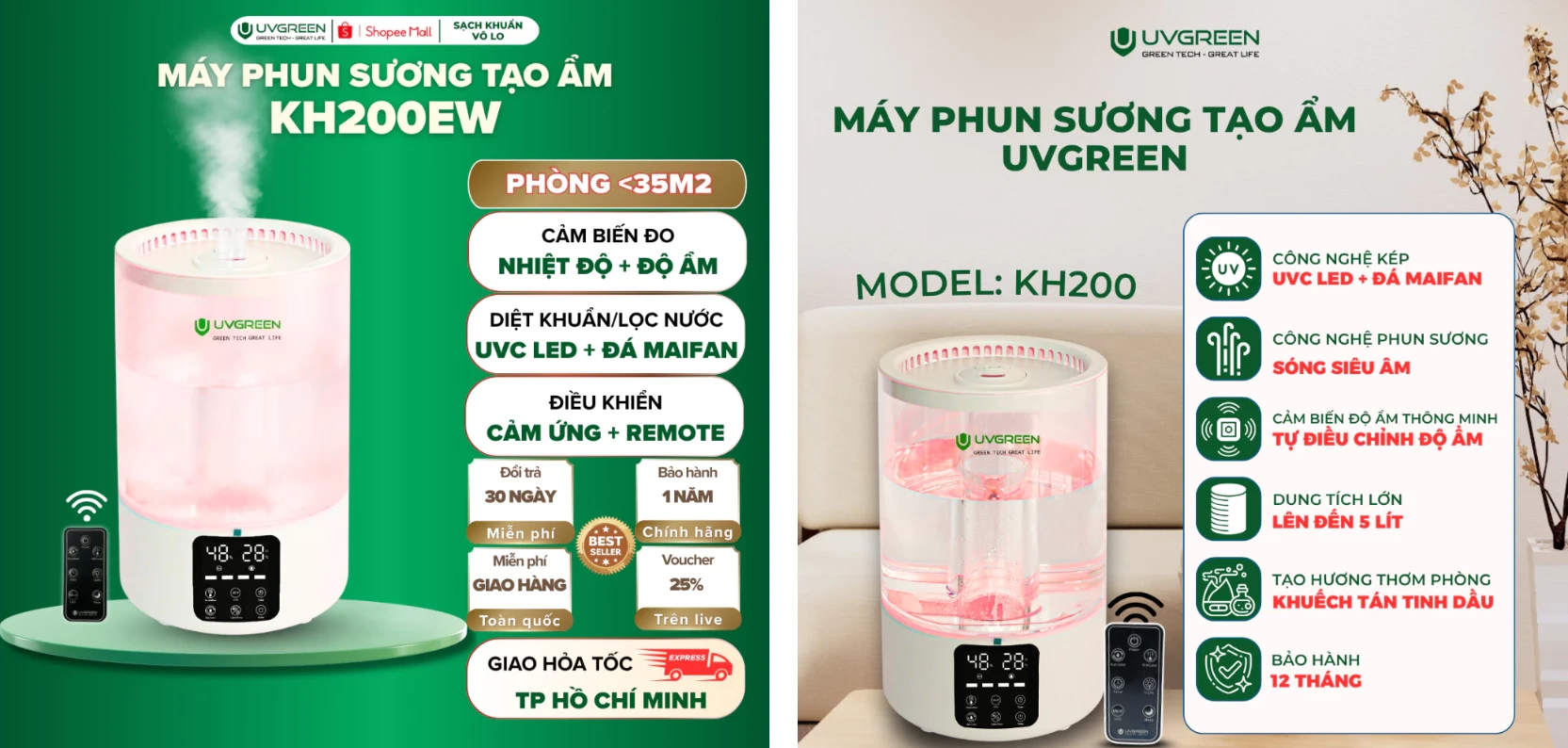 máy phun sương UVGREEN KH200