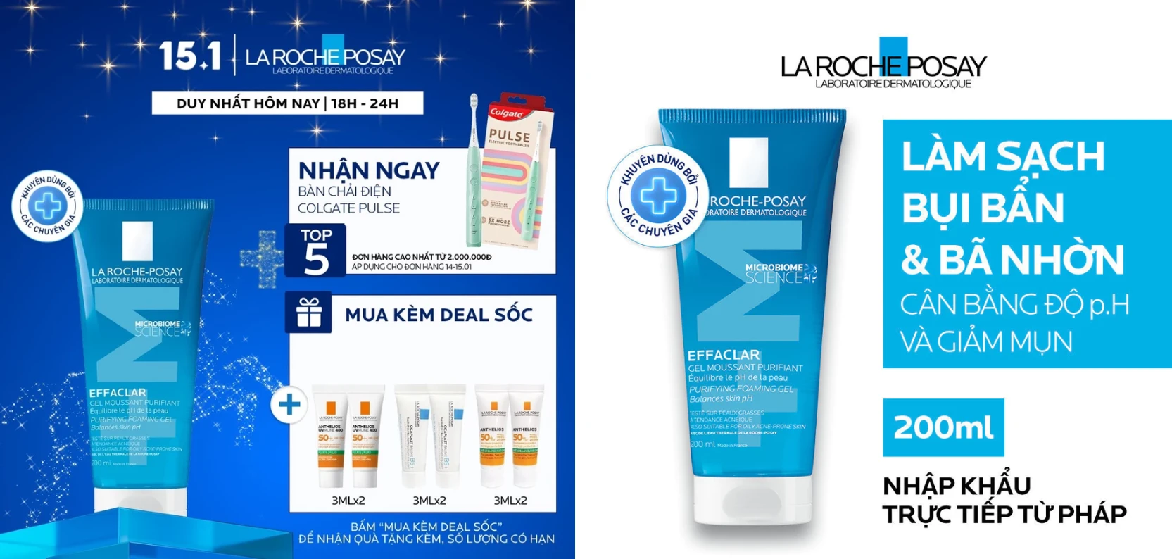 sữa rửa mặt La Roche Posay