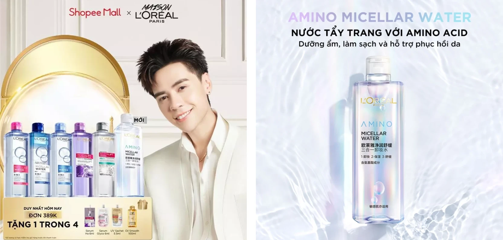 Nước tẩy trang L'Oreal