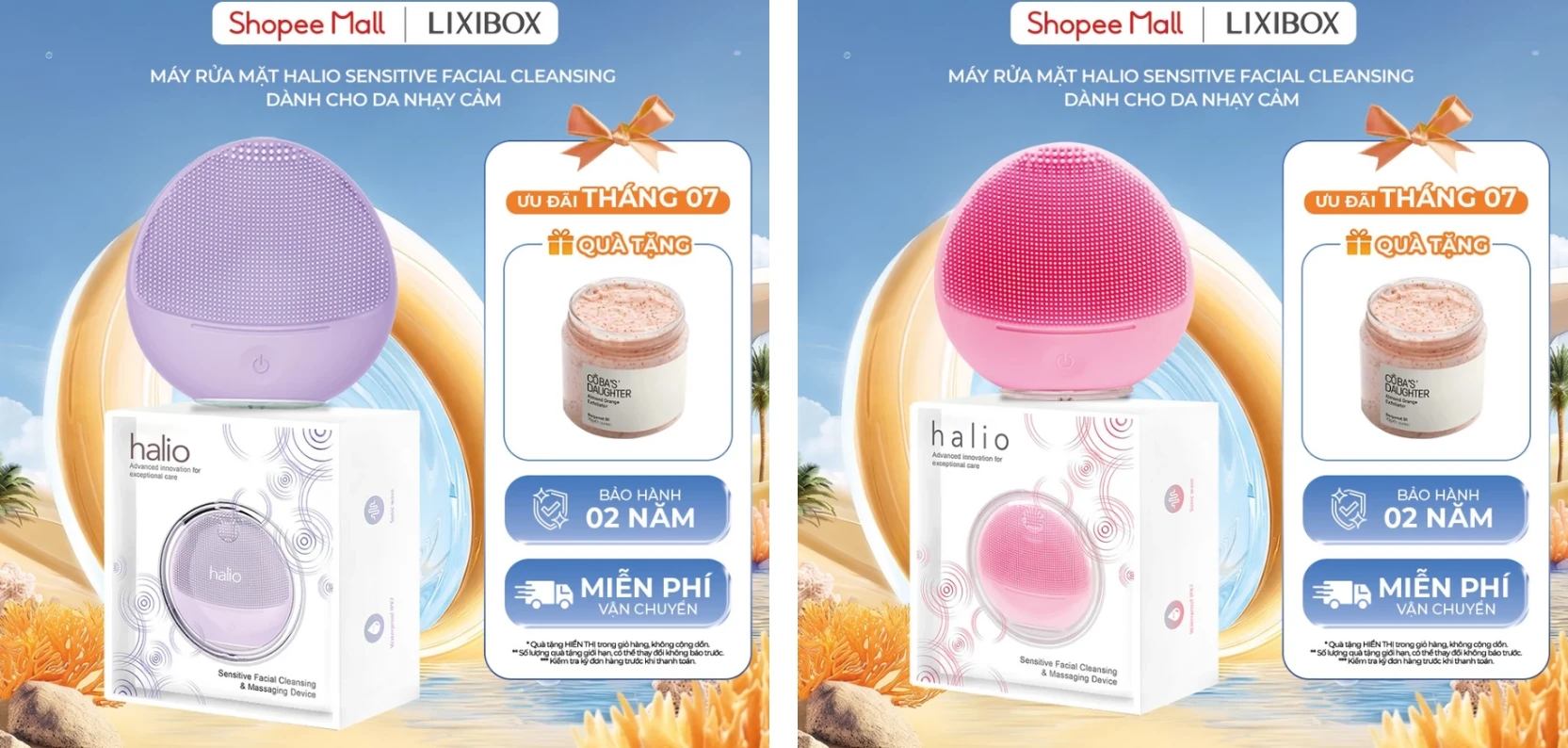 máy rửa mặt Halio Sensitive