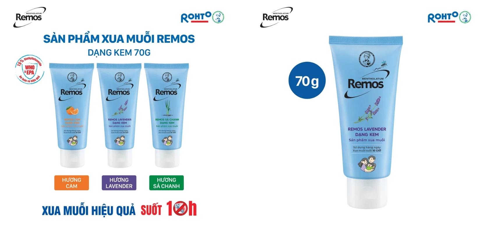 Kem chống muỗi Rohto Metholatum Remos