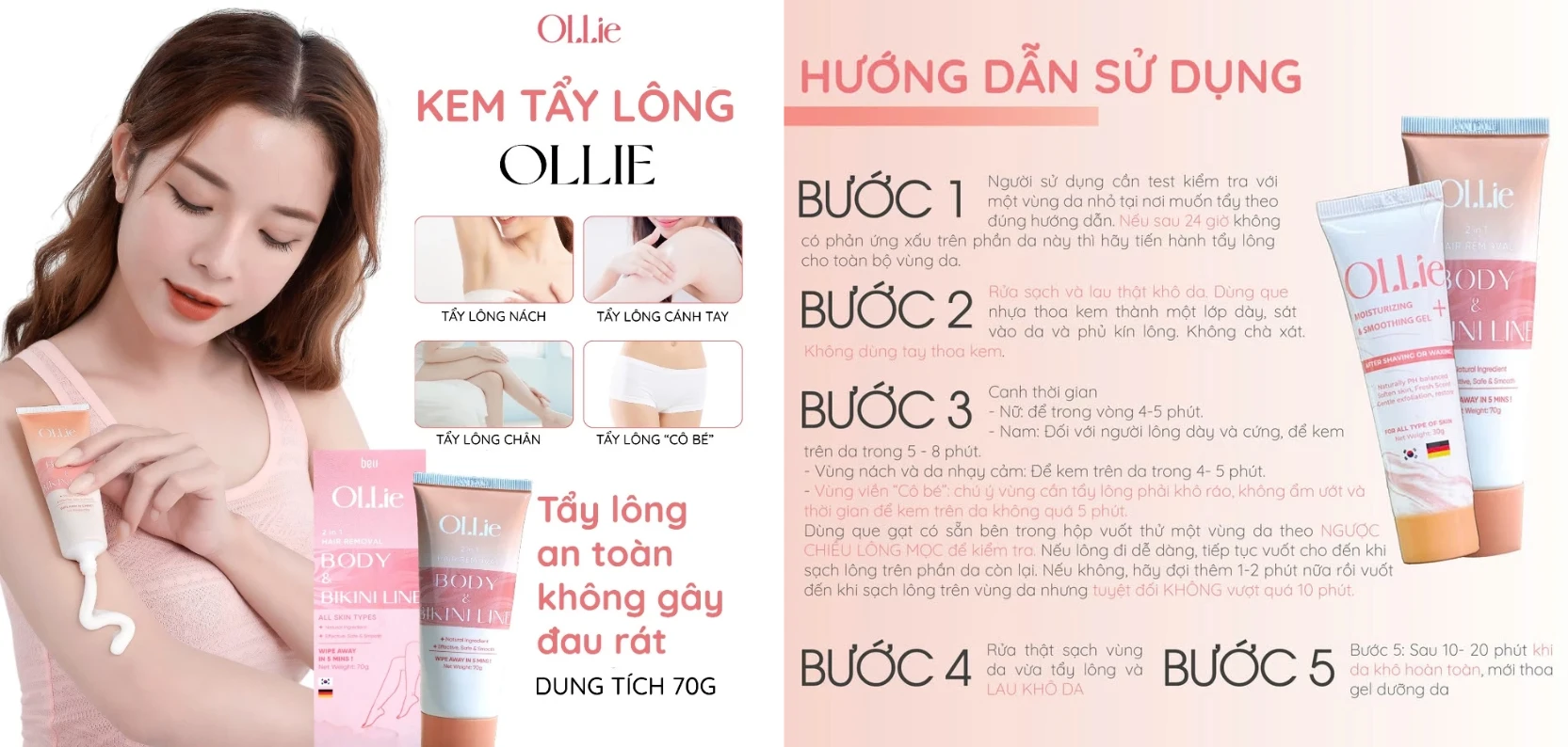 Kem tẩy lông Ollie