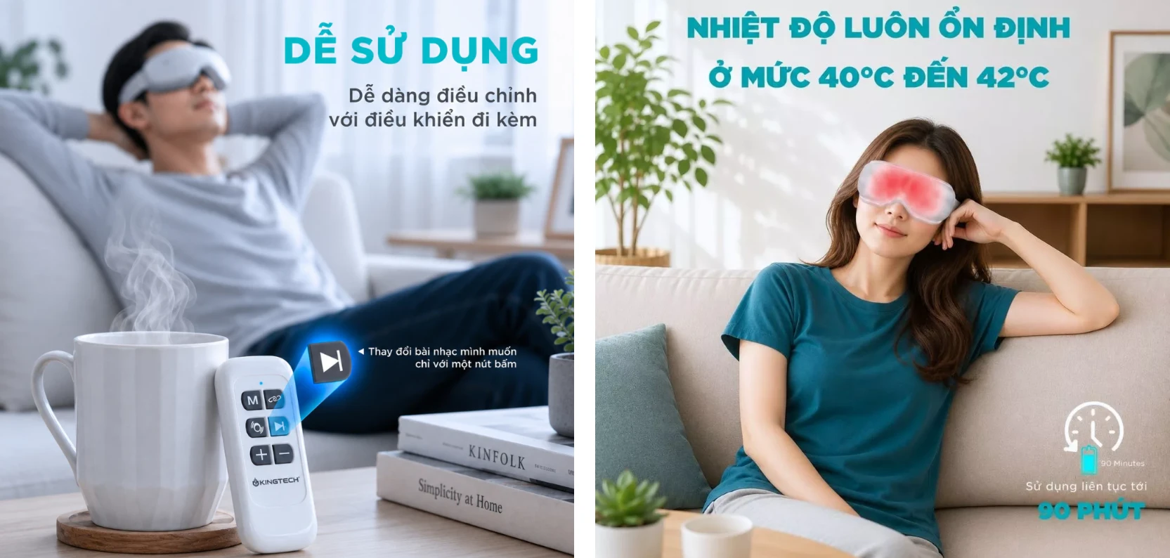 máy massage mắt KINGTECH