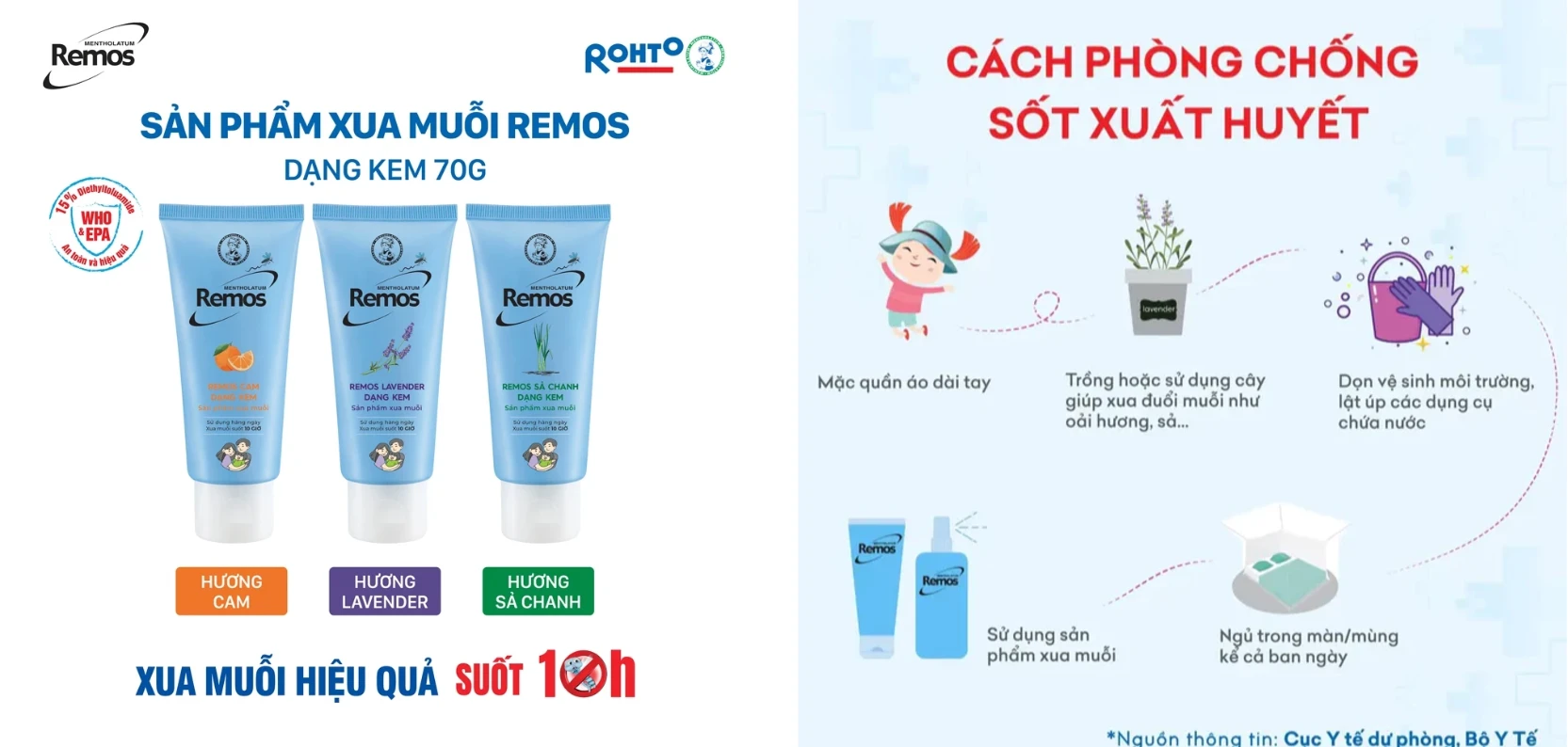 Kem chống muỗi Rohto Metholatum Remos