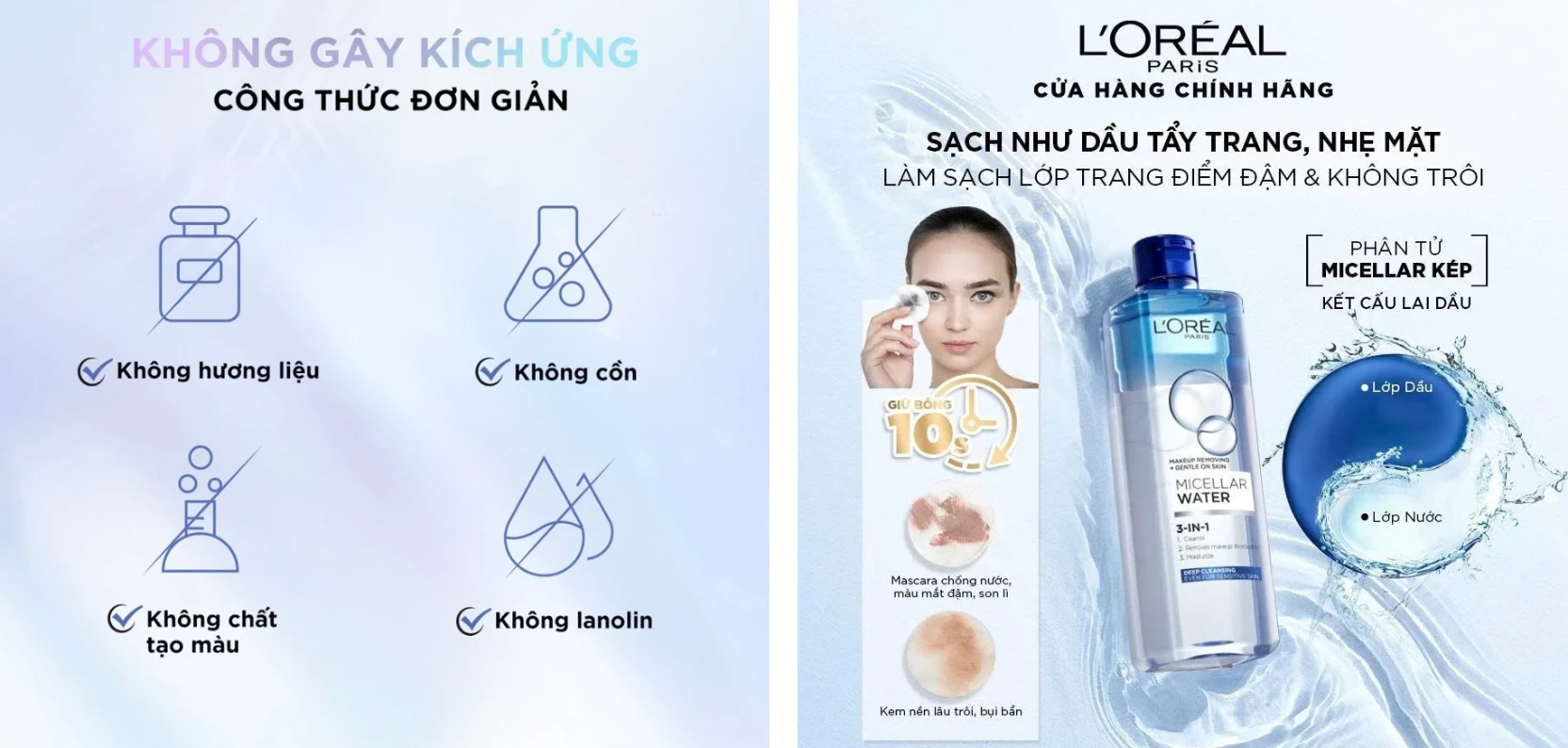 Nước tẩy trang L'Oreal