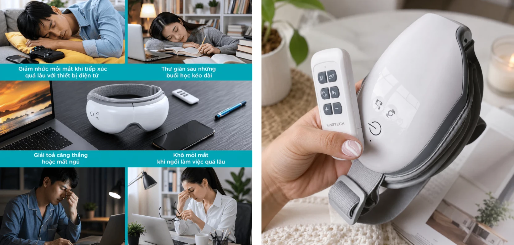máy massage mắt KINGTECH